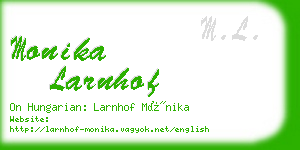 monika larnhof business card